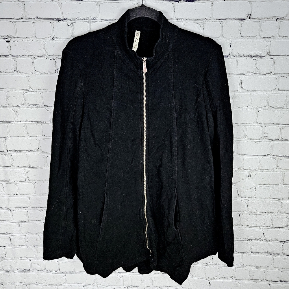 XCVI | full zip flared a-line long sleeve light jacket